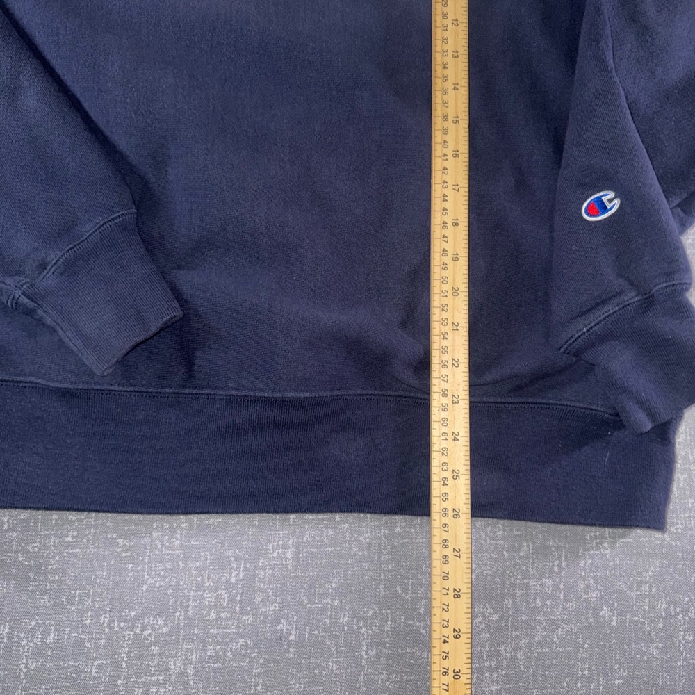 Champion Reverse Weave WVU West Virginia University Navy Blue Sweatshirt Large - Picture 5 of 9